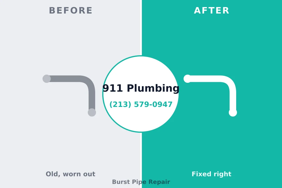 Before and after: plumbing repair Hollins, VA